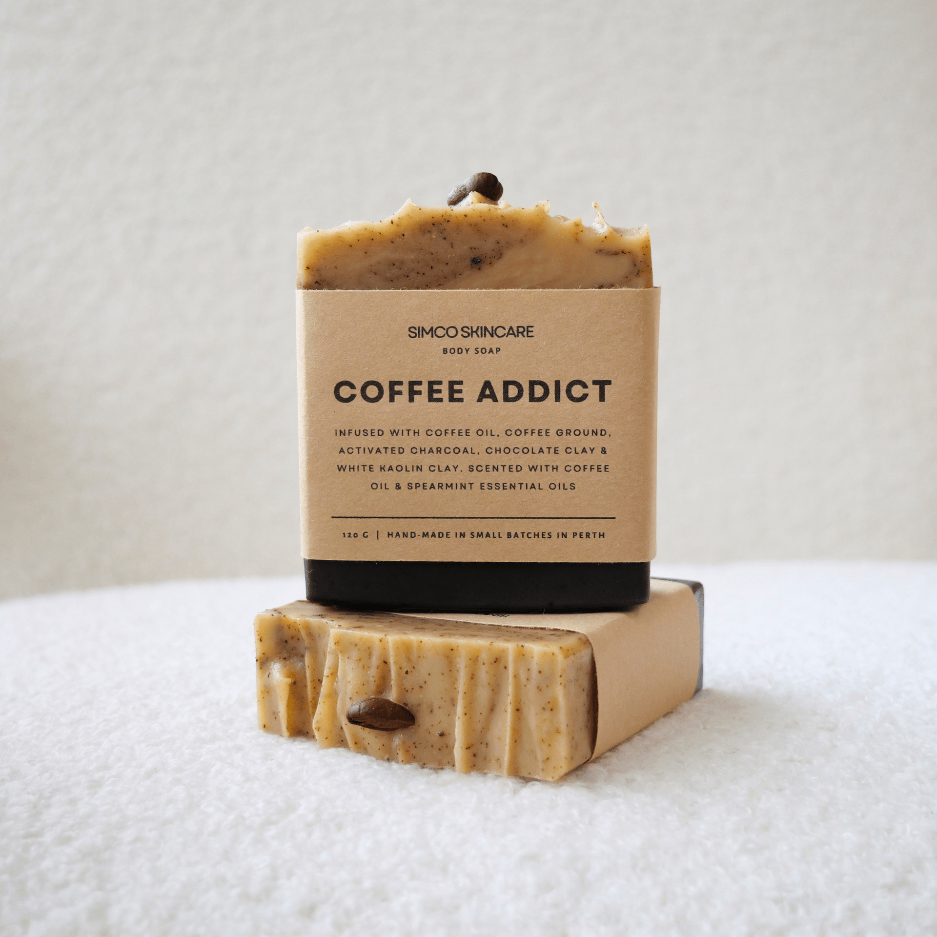 Coffee Addict (Natural Coffee Soap with Spearmint Essential Oil) - SIMCO SKINCARE