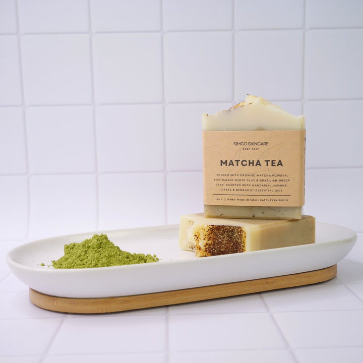 Natural Matcha Green Tea Soap with Clays & Essential Oils - SIMCO SKINCARE